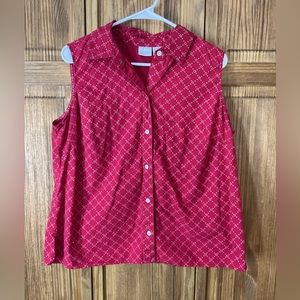 Women’s Cherokee Sleeveless Button Down